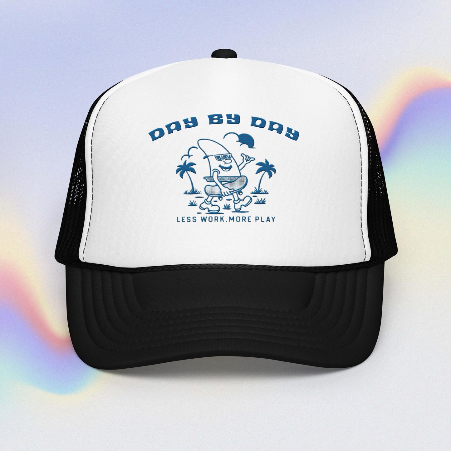 Less Work More Play trucker hat