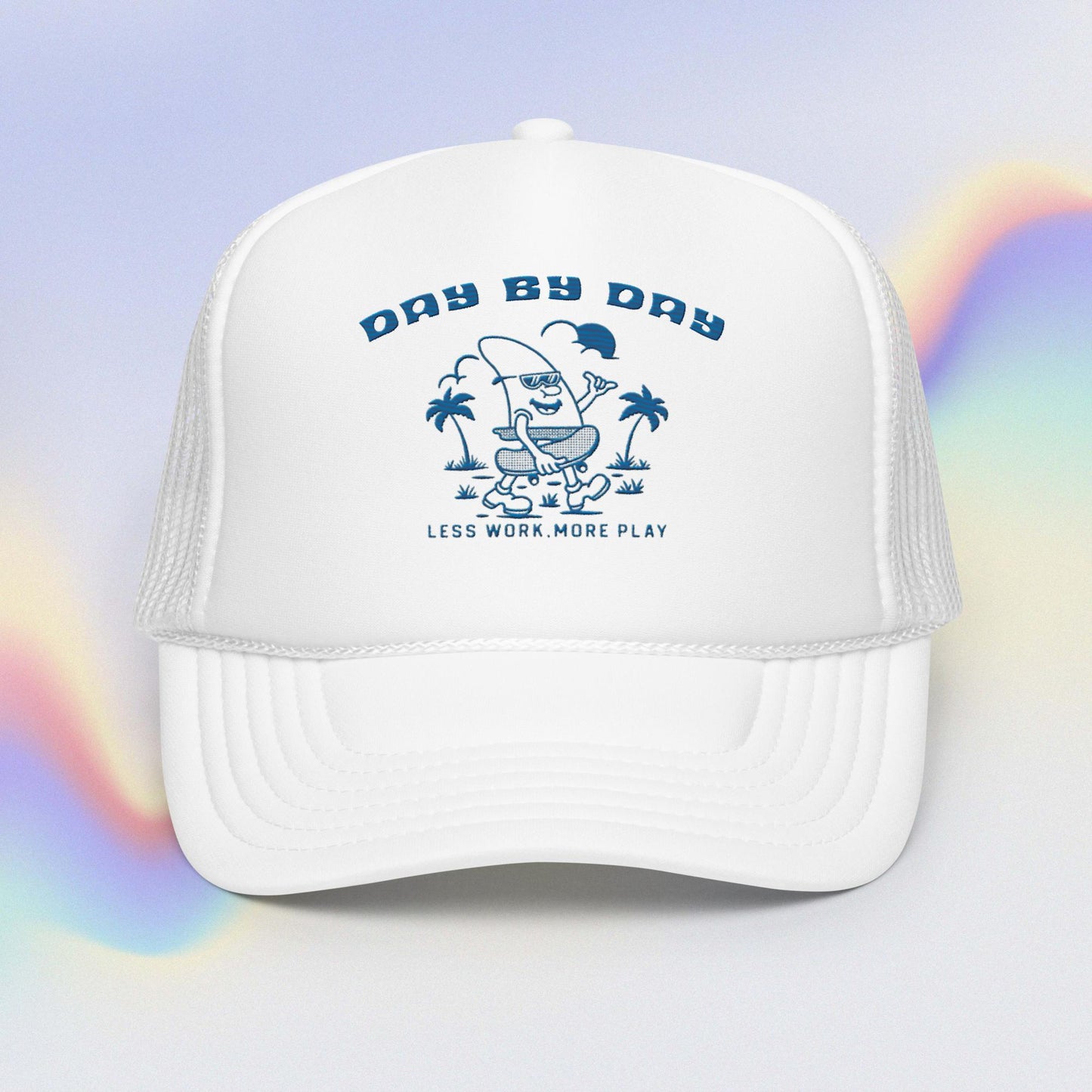 Less Work More Play trucker hat